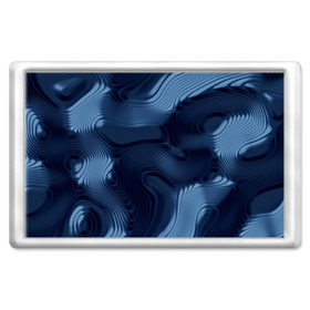 Магнит 45*70 с принтом Lullaby blue в Курске, Пластик | Размер: 78*52 мм; Размер печати: 70*45 | волны | синий | темный