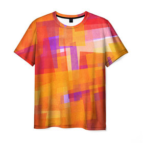Мужская футболка 3D с принтом Абстракция в Курске, 100% полиэфир | прямой крой, круглый вырез горловины, длина до линии бедер | bright | color | аbstraction | абстракция | цвета | яркие