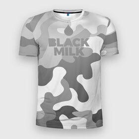 Мужская футболка 3D спортивная с принтом Black Milk Серый Камуфляж в Курске, 100% полиэстер с улучшенными характеристиками | приталенный силуэт, круглая горловина, широкие плечи, сужается к линии бедра | black milk | camo | camouflage | gray | pattern | камо | кмуфляж | серый | узор | черное молоко
