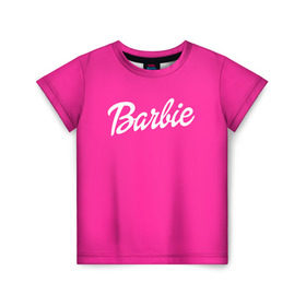Детская футболка 3D с принтом Барби в Курске, 100% гипоаллергенный полиэфир | прямой крой, круглый вырез горловины, длина до линии бедер, чуть спущенное плечо, ткань немного тянется | Тематика изображения на принте: badgirl | barbie | beach party | beaches | bride | crew | girl | girlfriends | henparty | pink | power | princess | real girls | superbride | team | девичник | для влюбленных | для подруг | замуж | море | невеста | отдых | пляж | пляжная вечеринка | подру