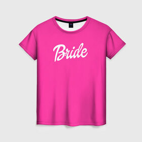Женская футболка 3D с принтом Барби Bride в Курске, 100% полиэфир ( синтетическое хлопкоподобное полотно) | прямой крой, круглый вырез горловины, длина до линии бедер | badgirl | barbie | beach party | beaches | bride | crew | girl | girlfriends | henparty | pink | power | princess | real girls | superbride | team | девичник | для влюбленных | для подруг | замуж | море | невеста | отдых | пляж | пляжная вечеринка | подру