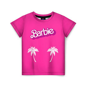 Детская футболка 3D с принтом Barbie пальмы в Курске, 100% гипоаллергенный полиэфир | прямой крой, круглый вырез горловины, длина до линии бедер, чуть спущенное плечо, ткань немного тянется | Тематика изображения на принте: badgirl | barbie | beach party | beaches | bride | crew | girl | girlfriends | henparty | pink | power | princess | real girls | superbride | team | девичник | для влюбленных | для подруг | замуж | море | невеста | отдых | пляж | пляжная вечеринка | подру