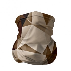 Бандана-труба 3D с принтом Brown geometry в Курске, 100% полиэстер, ткань с особыми свойствами — Activecool | плотность 150‒180 г/м2; хорошо тянется, но сохраняет форму | Тематика изображения на принте: abstraction | геометрия | грани | полигоны | текстура | треугольники