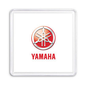 Магнит 55*55 с принтом Yamaha в Курске, Пластик | Размер: 65*65 мм; Размер печати: 55*55 мм | brand | car | japanese | logo | motorcycle | sign | yamaha | автомобиль | знак | логотип | марка | мотоцикл | ямаха | японская