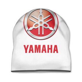 Шапка 3D с принтом Yamaha в Курске, 100% полиэстер | универсальный размер, печать по всей поверхности изделия | brand | car | japanese | logo | motorcycle | sign | yamaha | автомобиль | знак | логотип | марка | мотоцикл | ямаха | японская