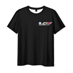 Мужская футболка 3D с принтом Cadillac в Курске, 100% полиэфир | прямой крой, круглый вырез горловины, длина до линии бедер | brand | cadillac | car | logo | motorcycle | sign | автомобиль | знак | кадилак | логотип | марка | мотоцикл
