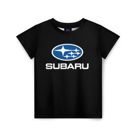 Детская футболка 3D с принтом Subaru в Курске, 100% гипоаллергенный полиэфир | прямой крой, круглый вырез горловины, длина до линии бедер, чуть спущенное плечо, ткань немного тянется | Тематика изображения на принте: subaru | автомобиль | марка | машина | субару