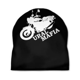 Шапка 3D с принтом Ural mafia в Курске, 100% полиэстер | универсальный размер, печать по всей поверхности изделия | brand | logo | motorcycle | sign | ural mafia | знак | логотип | марка | мафия | мотоцикл | урал