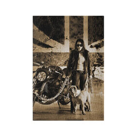 Обложка для паспорта матовая кожа с принтом Bulldog Yamaha в Курске, натуральная матовая кожа | размер 19,3 х 13,7 см; прозрачные пластиковые крепления | brand | bulldog yamaha bt1100 bulldog | car | chain | dog | english | flag | girl | japanese | logo | motorcycle | sign | yamaha | автомобиль | английский | девушка | знак | логотип | марка | мотоцикл | собака | флаг | цепи | ямаха | японская