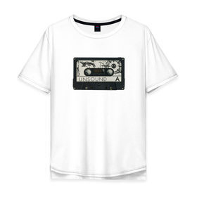 Мужская футболка хлопок Oversize с принтом Аудиокассета в Курске, 100% хлопок | свободный крой, круглый ворот, “спинка” длиннее передней части | 