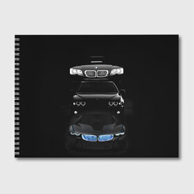 Альбом для рисования с принтом BMW в Курске, 100% бумага
 | матовая бумага, плотность 200 мг. | Тематика изображения на принте: bmw | авто | бмв | магина | марка