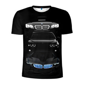 Мужская футболка 3D спортивная с принтом BMW в Курске, 100% полиэстер с улучшенными характеристиками | приталенный силуэт, круглая горловина, широкие плечи, сужается к линии бедра | bmw | авто | бмв | магина | марка