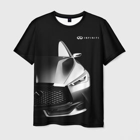 Мужская футболка 3D с принтом Infiniti в Курске, 100% полиэфир | прямой крой, круглый вырез горловины, длина до линии бедер | авто | инфинити | марка | машина