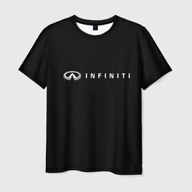 Мужская футболка 3D с принтом Infiniti в Курске, 100% полиэфир | прямой крой, круглый вырез горловины, длина до линии бедер | Тематика изображения на принте: авто | инфинити | марка | машина