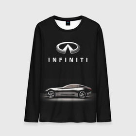 Мужской лонгслив 3D с принтом Infiniti в Курске, 100% полиэстер | длинные рукава, круглый вырез горловины, полуприлегающий силуэт | авто | инфинити | марка | машина