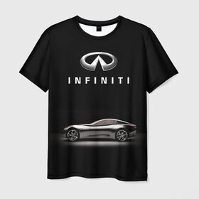 Мужская футболка 3D с принтом Infiniti в Курске, 100% полиэфир | прямой крой, круглый вырез горловины, длина до линии бедер | авто | инфинити | марка | машина