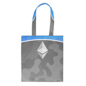 Сумка 3D повседневная с принтом Black Milk Ethereum - Эфириум в Курске, 100% полиэстер | Плотность: 200 г/м2; Размер: 34×35 см; Высота лямок: 30 см | Тематика изображения на принте: black milk | ethereum | etherium | litecoin | крипта | крипто | криптовалюта | лайткоин | майнер | майнинг | эфир