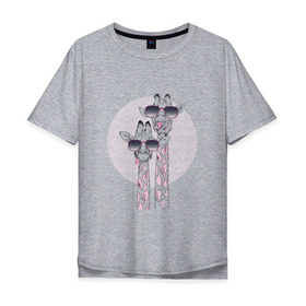 Мужская футболка хлопок Oversize с принтом Жирафики в Курске, 100% хлопок | свободный крой, круглый ворот, “спинка” длиннее передней части | Тематика изображения на принте: 