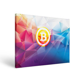 Холст прямоугольный с принтом Биткоин - Bitcoin Geometria в Курске, 100% ПВХ |  | bitcoin | coin | crypto | geometria | polygon | биткоин | геометрия | коин | криптовалюта | полигон