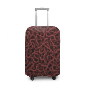 Чехол для чемодана 3D с принтом Сколопендры в Курске, 86% полиэфир, 14% спандекс | двустороннее нанесение принта, прорези для ручек и колес | centipede | многоножка | насекомые | паттерн | сколопендра | сороконожка | текстура