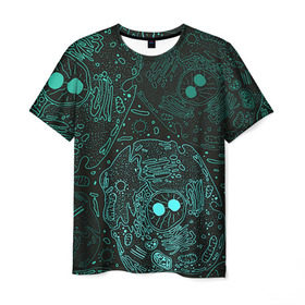 Мужская футболка 3D с принтом Клетки в Курске, 100% полиэфир | прямой крой, круглый вырез горловины, длина до линии бедер | doctor | биология | врач | деление | доктор | клетки | медик | медицина