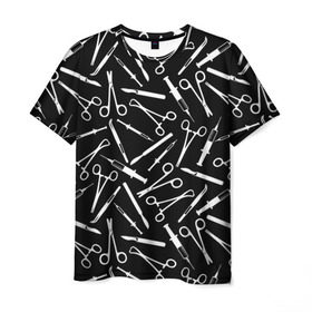 Мужская футболка 3D с принтом Шприцы в Курске, 100% полиэфир | прямой крой, круглый вырез горловины, длина до линии бедер | doctor | врач | доктор | инструмент | медик | медицина | скальпель