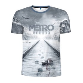 Мужская футболка 3D спортивная с принтом METRO: Exodus в Курске, 100% полиэстер с улучшенными характеристиками | приталенный силуэт, круглая горловина, широкие плечи, сужается к линии бедра | horror | metro | metro 2033 | redux | игра | метро | хоррор
