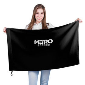 Флаг 3D с принтом METRO: Exodus в Курске, 100% полиэстер | плотность ткани — 95 г/м2, размер — 67 х 109 см. Принт наносится с одной стороны | horror | metro | metro 2033 | redux | игра | метро | хоррор