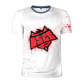 Мужская футболка 3D спортивная с принтом cs:go - HellRaisers (White collection) в Курске, 100% полиэстер с улучшенными характеристиками | приталенный силуэт, круглая горловина, широкие плечи, сужается к линии бедра | Тематика изображения на принте: cs go | hellraisers | кс го | хеллрейзерс