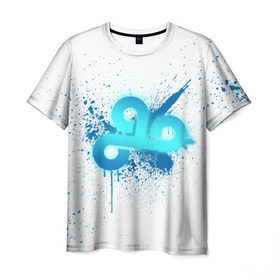 Мужская футболка 3D с принтом cs:go - Cloud9 (White collection) в Курске, 100% полиэфир | прямой крой, круглый вырез горловины, длина до линии бедер | 0x000000123 | cloud9 | cs go | white | кс го