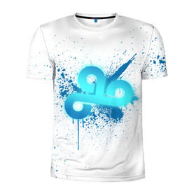 Мужская футболка 3D спортивная с принтом cs:go - Cloud9 (White collection) в Курске, 100% полиэстер с улучшенными характеристиками | приталенный силуэт, круглая горловина, широкие плечи, сужается к линии бедра | Тематика изображения на принте: 0x000000123 | cloud9 | cs go | white | кс го