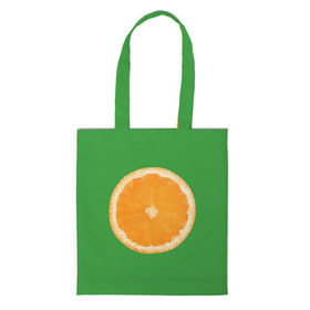 Сумка 3D повседневная с принтом Низкополигональный апельсин в Курске, 100% полиэстер | Плотность: 200 г/м2; Размер: 34×35 см; Высота лямок: 30 см | lowpoly | polygonal | апельсин | зеленый | оранджевый | полигон | полигональный | полигоны | яркий