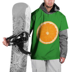 Накидка на куртку 3D с принтом Низкополигональный апельсин в Курске, 100% полиэстер |  | lowpoly | polygonal | апельсин | зеленый | оранджевый | полигон | полигональный | полигоны | яркий
