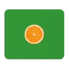 Коврик прямоугольный с принтом Низкополигональный апельсин в Курске, натуральный каучук | размер 230 х 185 мм; запечатка лицевой стороны | lowpoly | polygonal | апельсин | зеленый | оранджевый | полигон | полигональный | полигоны | яркий