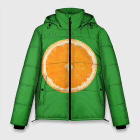 Мужская зимняя куртка 3D с принтом Низкополигональный апельсин в Курске, верх — 100% полиэстер; подкладка — 100% полиэстер; утеплитель — 100% полиэстер | длина ниже бедра, свободный силуэт Оверсайз. Есть воротник-стойка, отстегивающийся капюшон и ветрозащитная планка. 

Боковые карманы с листочкой на кнопках и внутренний карман на молнии. | lowpoly | polygonal | апельсин | зеленый | оранджевый | полигон | полигональный | полигоны | яркий