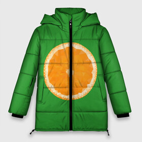Женская зимняя куртка 3D с принтом Низкополигональный апельсин в Курске, верх — 100% полиэстер; подкладка — 100% полиэстер; утеплитель — 100% полиэстер | длина ниже бедра, силуэт Оверсайз. Есть воротник-стойка, отстегивающийся капюшон и ветрозащитная планка. 

Боковые карманы с листочкой на кнопках и внутренний карман на молнии | lowpoly | polygonal | апельсин | зеленый | оранджевый | полигон | полигональный | полигоны | яркий