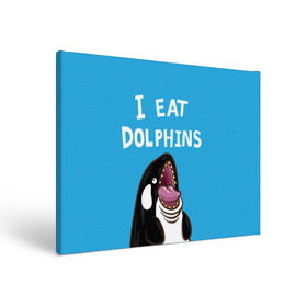 Холст прямоугольный с принтом Я ем дельфинов в Курске, 100% ПВХ |  | Тематика изображения на принте: дельфины | касатка