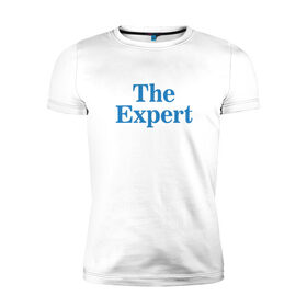Мужская футболка премиум с принтом Эксперт в Курске, 92% хлопок, 8% лайкра | приталенный силуэт, круглый вырез ворота, длина до линии бедра, короткий рукав | the expert | президент | сша | эксперт