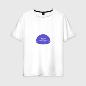 Женская футболка хлопок Oversize с принтом Defender в Курске, 100% хлопок | свободный крой, круглый ворот, спущенный рукав, длина до линии бедер
 | destiny | destiny 2 | дестени | космос
