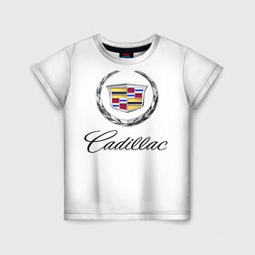 Детская футболка 3D с принтом Cadillac в Курске, 100% гипоаллергенный полиэфир | прямой крой, круглый вырез горловины, длина до линии бедер, чуть спущенное плечо, ткань немного тянется | авто | кадиллак | марка | машина