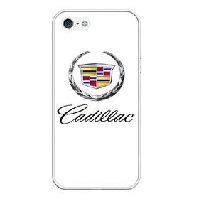 Чехол для iPhone 5/5S матовый с принтом Cadillac в Курске, Силикон | Область печати: задняя сторона чехла, без боковых панелей | Тематика изображения на принте: авто | кадиллак | марка | машина