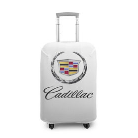 Чехол для чемодана 3D с принтом Cadillac в Курске, 86% полиэфир, 14% спандекс | двустороннее нанесение принта, прорези для ручек и колес | авто | кадиллак | марка | машина