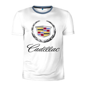 Мужская футболка 3D спортивная с принтом Cadillac в Курске, 100% полиэстер с улучшенными характеристиками | приталенный силуэт, круглая горловина, широкие плечи, сужается к линии бедра | авто | кадиллак | марка | машина