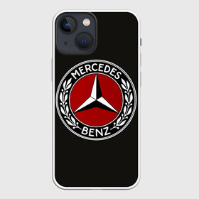 Чехол для iPhone 13 mini с принтом Mercedes Benz в Курске,  |  | car | germany | logo | make | mercedes benz | автомобиль | германия | логотип | марка | мерседес бенц