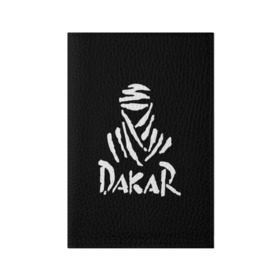 Обложка для паспорта матовая кожа с принтом Dakar в Курске, натуральная матовая кожа | размер 19,3 х 13,7 см; прозрачные пластиковые крепления | dakar | desert | logo | race | rally | sign | гонки | дакар | знак | логотип | пустыня | ралли