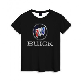 Женская футболка 3D с принтом Buick в Курске, 100% полиэфир ( синтетическое хлопкоподобное полотно) | прямой крой, круглый вырез горловины, длина до линии бедер | america | american | brand | buick | cars | logo | sign | usa | автомобили | америка | американские | знак | логотип | марка | сша