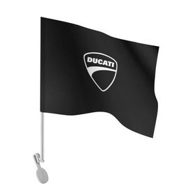 Флаг для автомобиля с принтом Ducati в Курске, 100% полиэстер | Размер: 30*21 см | авто | дукати | марка | машина
