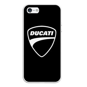 Чехол для iPhone 5/5S матовый с принтом Ducati в Курске, Силикон | Область печати: задняя сторона чехла, без боковых панелей | авто | дукати | марка | машина