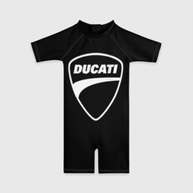 Детский купальный костюм 3D с принтом Ducati в Курске, Полиэстер 85%, Спандекс 15% | застежка на молнии на спине | авто | дукати | марка | машина