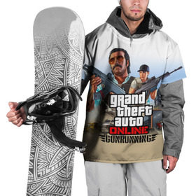 Накидка на куртку 3D с принтом GTA Online: GUNRUNNING в Курске, 100% полиэстер |  | auto | grand | gta | gta5 | rockstar | theft | гта | рокстар